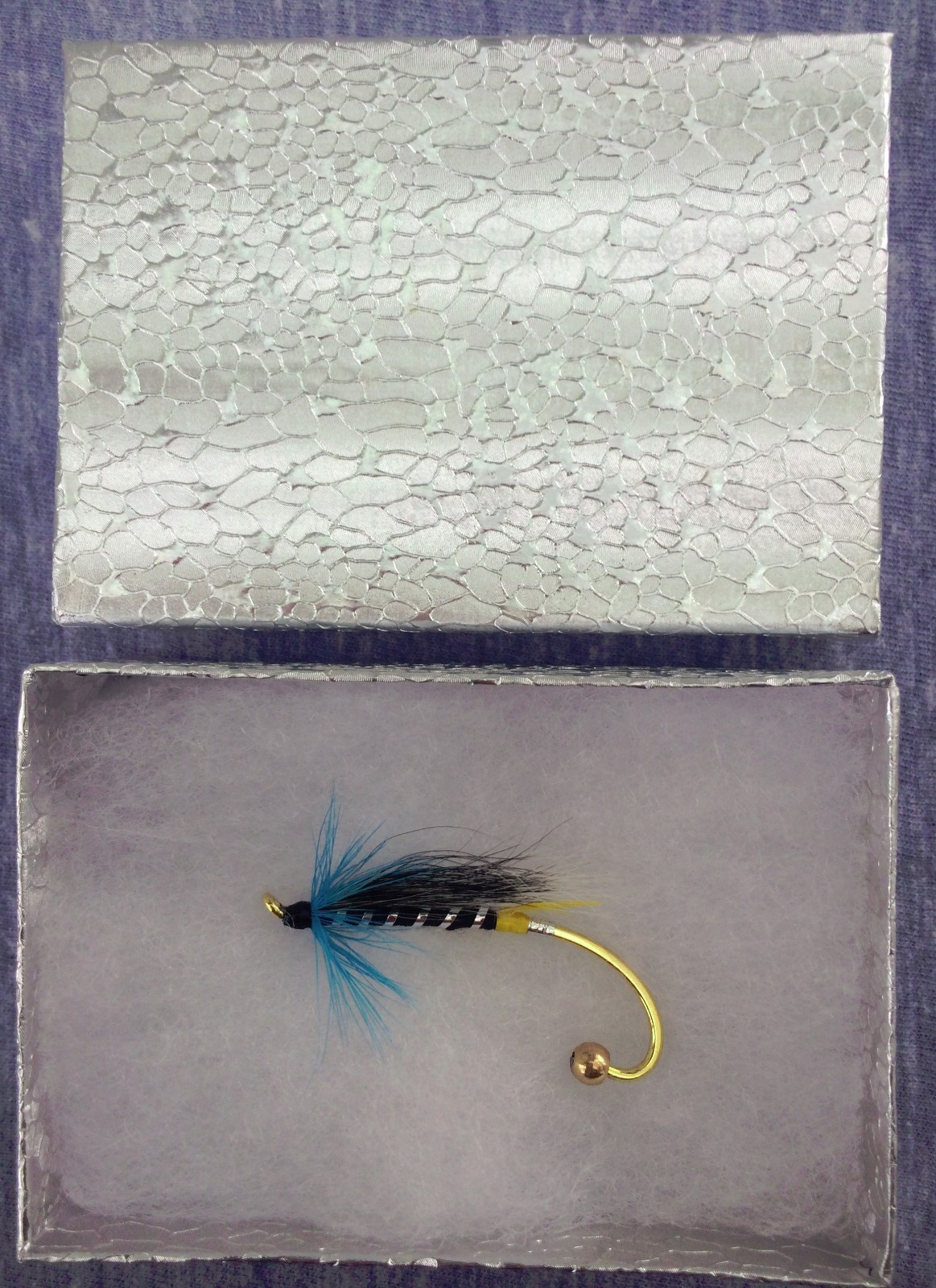 Classic Atlantic Salmon Fly Brooch Pin, Blue Charm eBay