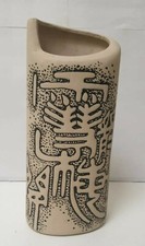 vase faience ceramique fleurs cerisier japon nazca incise asie asiatique