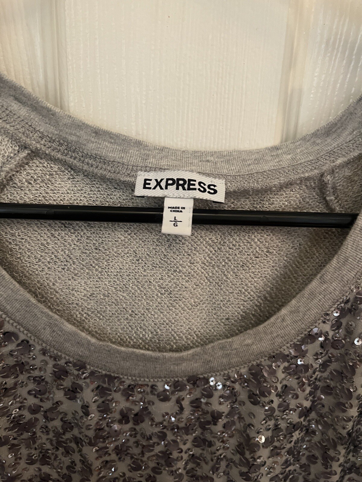 Express Sequin Sweater Size Large - image 2