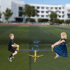 Gelb Gartenwippe 360-Grad-drehbar Kinderwippe Wippschaukel Wippe Garten Neu SALE