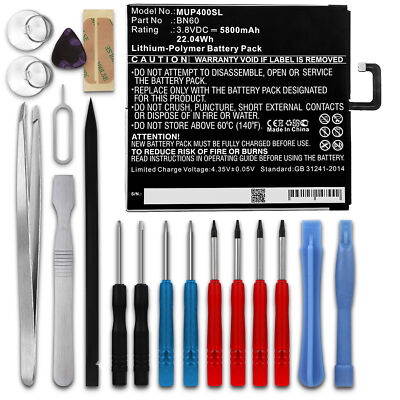  Ersatz Akku für Xiaomi M1806D9W Mi Pad 4 WiFi Mi Pad 4 5800mAh + Werkzeug-Set