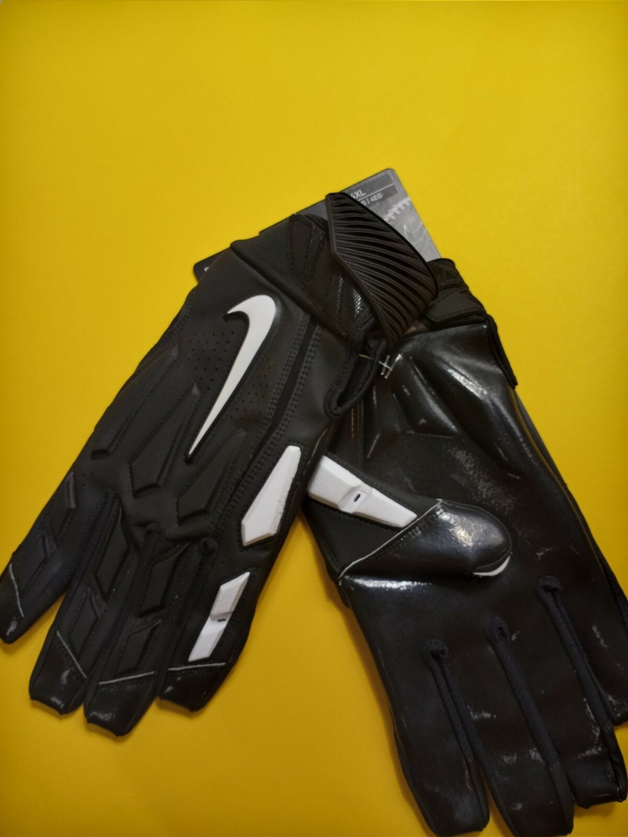 Nike D-Tack Football Lineman Gloves Black White Size XXXXL 4XL