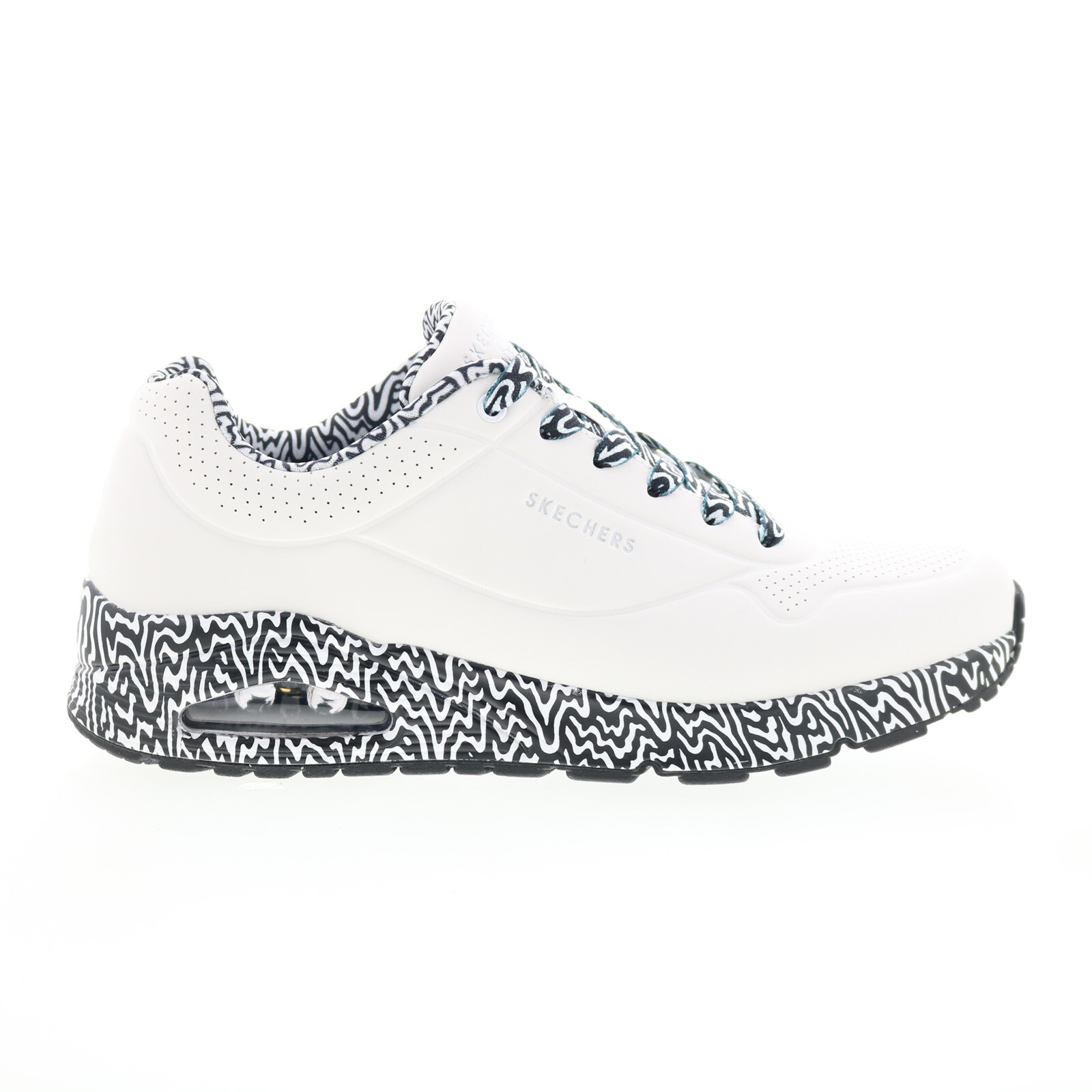 Skechers Uno Stark Mini Drip Jen Stark Mens White Lifestyle Sneakers Shoes