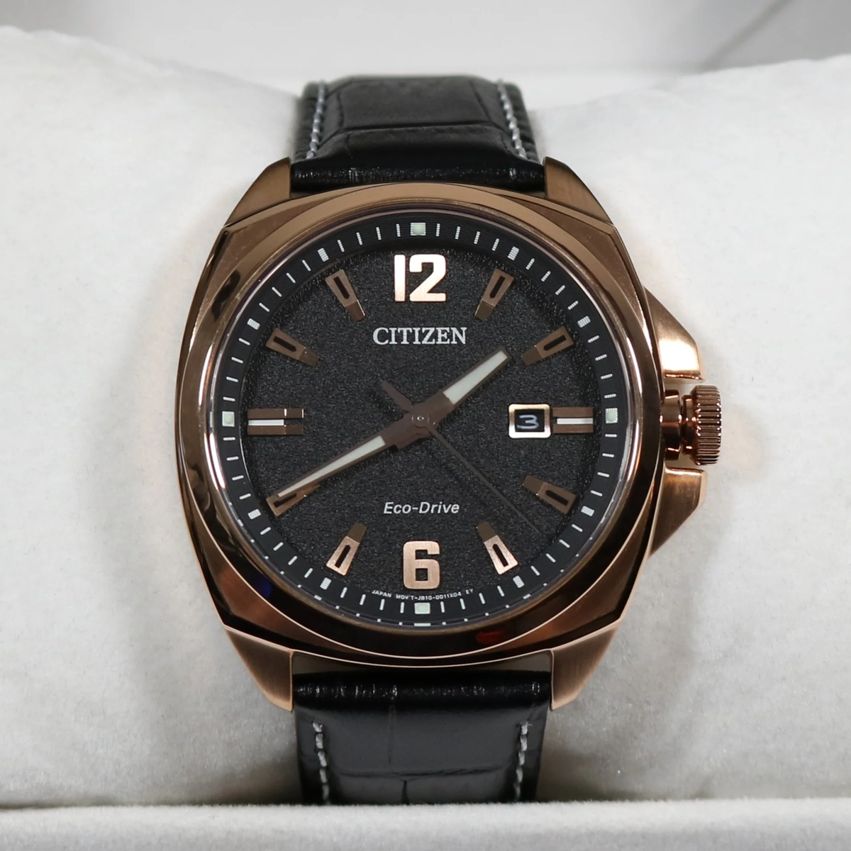 Citizen Eco-Drive Endicott Rose Gold Tone Black Dial Men's Watch