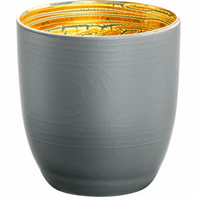 Eisch Espresso-Becher Cosmo Collect Espressobecher Espressoglas Grau Gold 100 ml