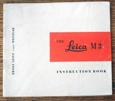 LEICA LEITZ M3 instruction manual 35mm camera double stroke