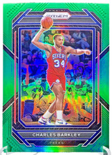 2022-23 Panini Prizm Charles Barkley Green Refractor Parallel #300 76ers 