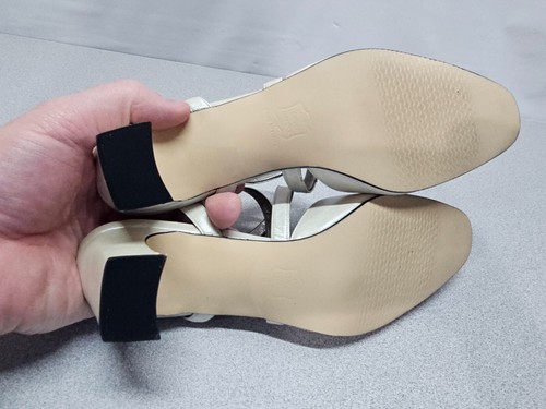 Neu im Karton Ros Hommerson Pauly Knochen Microtouch Stoff Pumps Größe 8,5 M 2,5" Riemchenabsatz - Bild 11 von 11