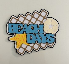 Beach Days Summer Handmade Scrapbook Title Paper Pierced Die Cut