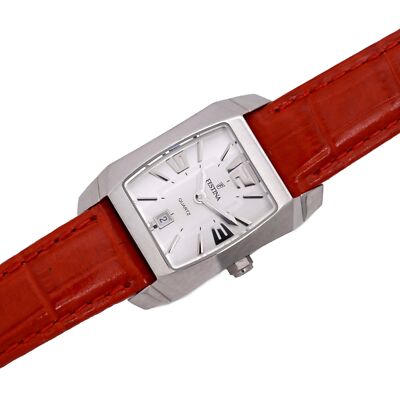 Festina Tank Swiss White DIal 25mm Ladies Watch Red Genuine 