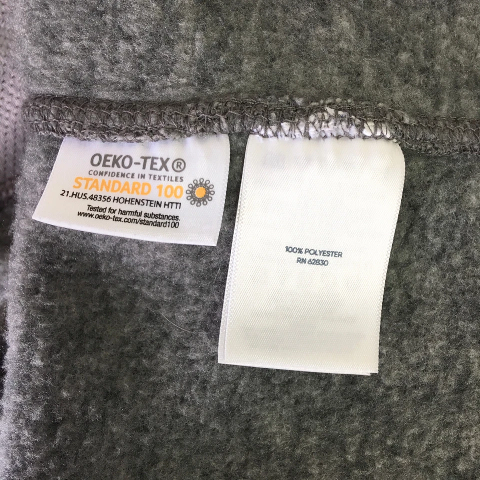 Lands End Mens XL Fleece Vest Heather Gray Full Zip Sleeveless - Image 4 of 4