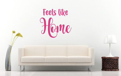 Feels Like Home Zitat Vinyl Wandbild Aufkleber, Wandbild Aufkleber Haus Fenster, Dekor