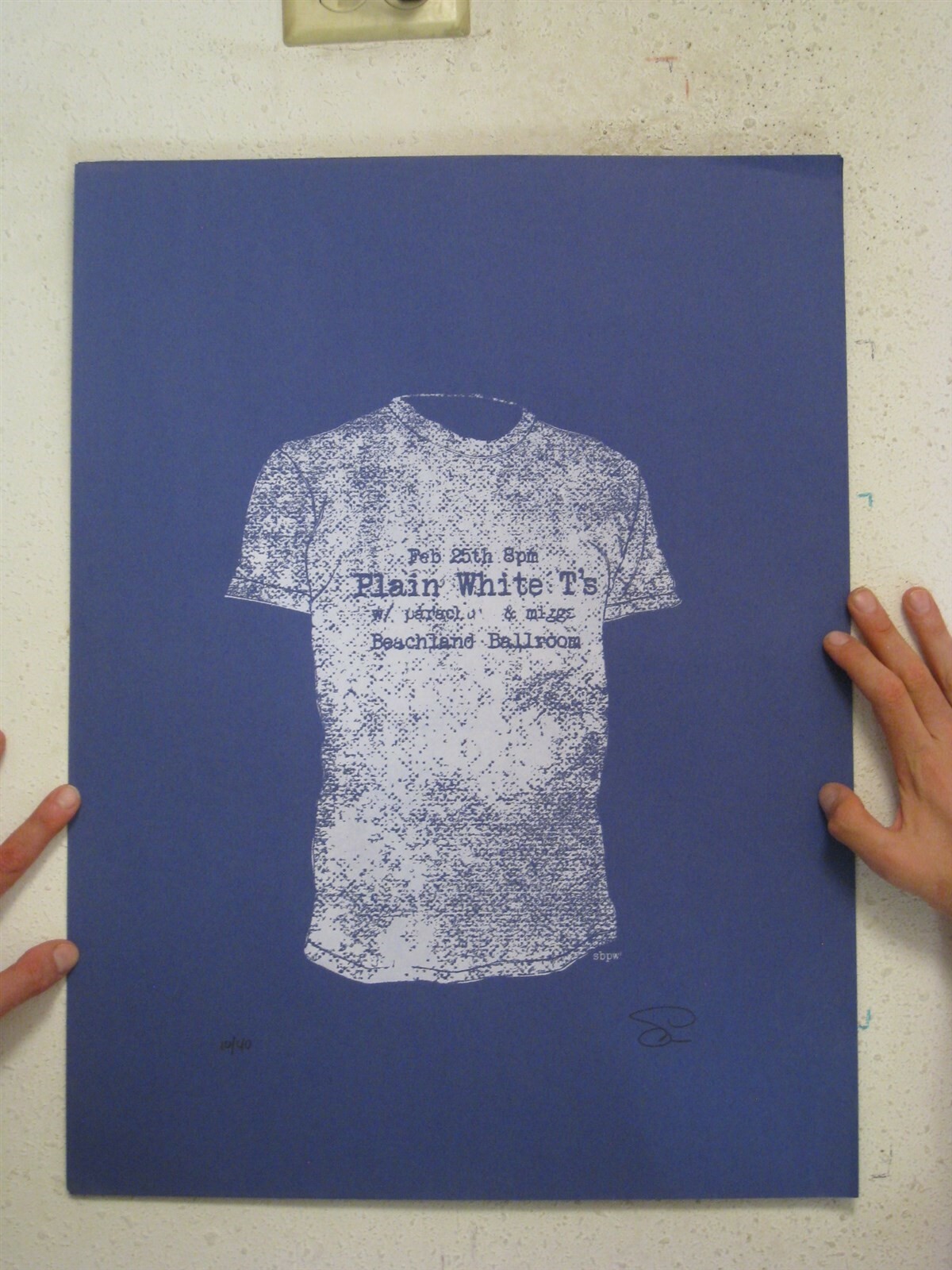 Liso Blanco Altura Camisas Póster T's Camisetas Feb 25 Beachland Salón de Baile