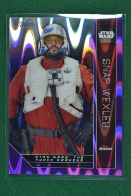 2023 Topps Finest Star Wars Snap Wexley Purple RayWave /75 Refractor #FN-34