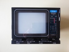 téléviseur portatif Lansay noir et blanc - TV - télévision - vintage