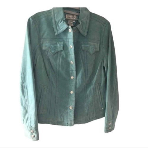 Nordstroms Live a Little turquoise suede jacket - Picture 3 of 7