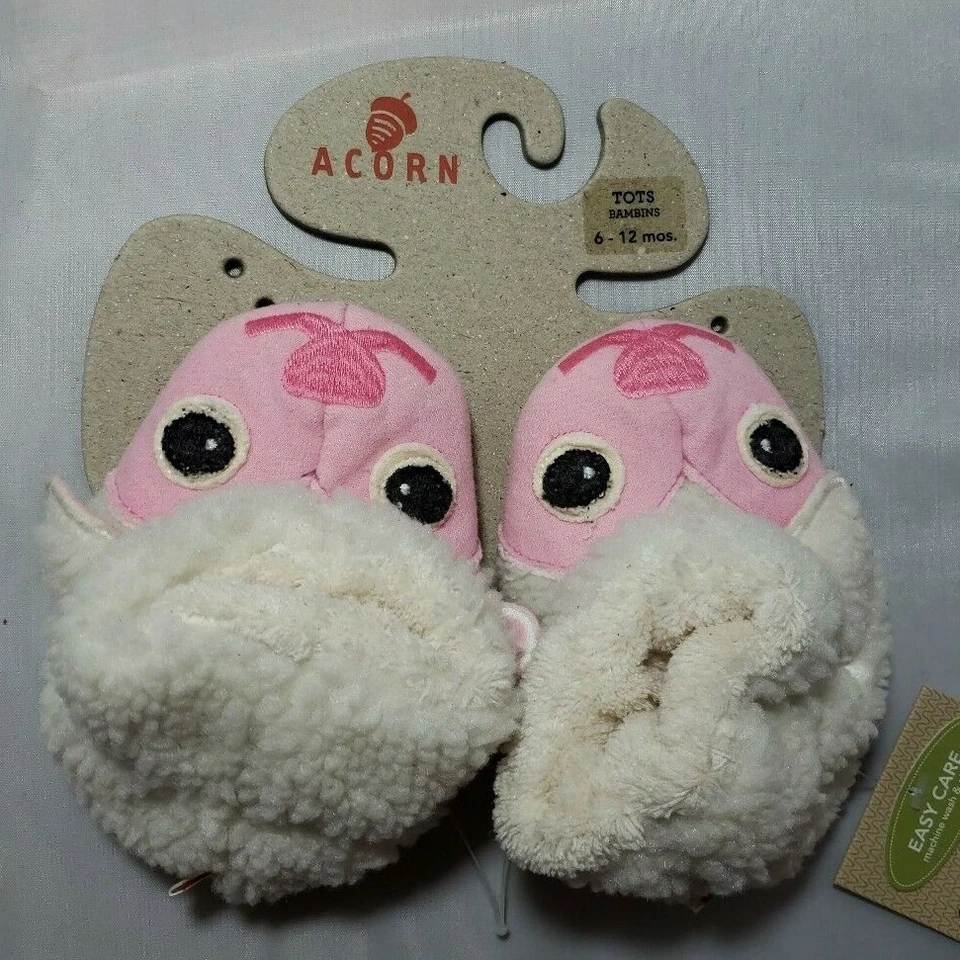 Bellota Niños Pequeños 6 12 Mos Oveja Cordero Zapatillas Nuevas Niñas Critter Bebé Botines Foto 3 de 4
