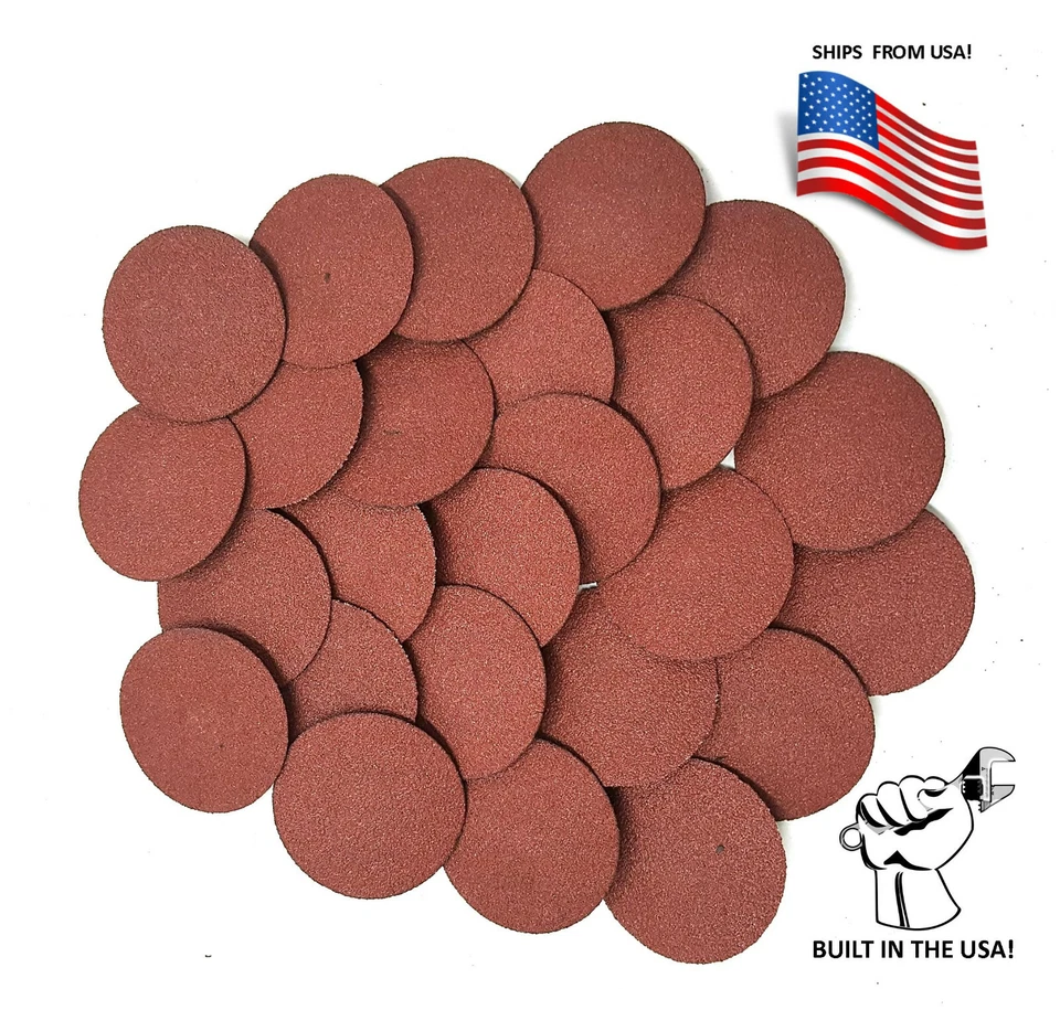 2 inch Quick Change Roll On/Off 36 Grit Locking Aluminum Oxide Discs -50 Pack - Image 2 of 4
