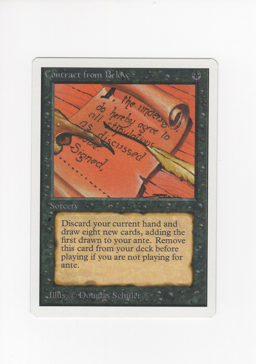Contract from Below Unlimited NM MTG Magic the Gathering 1 | eBay