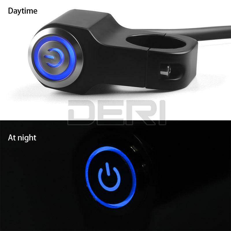 Motorcycle On Off Switch Button Handlebar Headlight Fog Spot Light LED ...