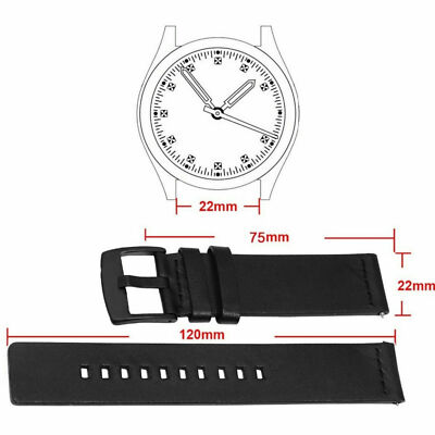 Leather Wrist Strap For Samsung Watch 46mm (22mm)  Gear S3 Frontier Classic Band
