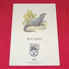 TURKS & CAICOS IGUANA STAMP WWF WORLD WILDLIFE FUND OFFICIAL PROOF EDITION #4