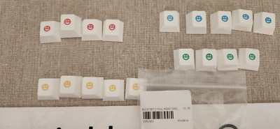 USED EPBT X BIIP COOL KIDS SMILEYS KEYCAPS KIT  PBT  Cherry Profile  Enjoy PBT