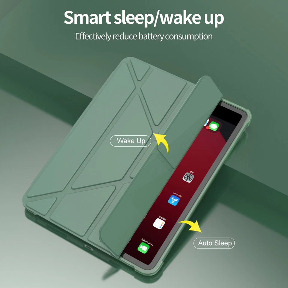 For iPad Pro 11 2022/2021 10th 10.9 9th 8th 10.2 Smart Case Cover W/ Pencil Slot - Image 4 of 4