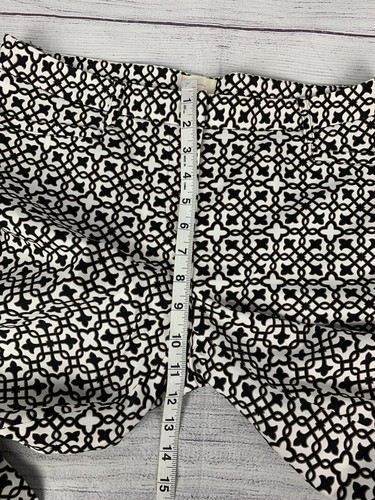 Andrea Jovine Geometric Print Pants Womens Size 8 EUC White, Black, Brown - Picture 6 of 9