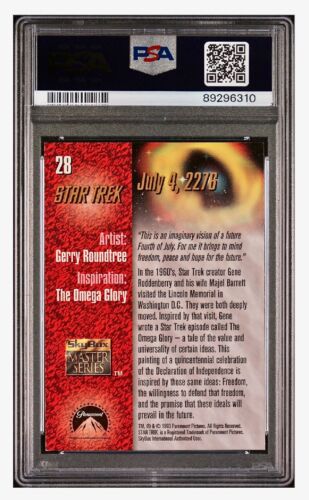 1993 Skybox Star Trek Master Series July 4, 2276 Gerry Roundtree PSA 8 POP 2 - Picture 2 of 2