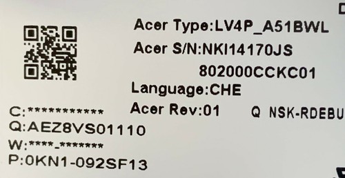 Keyboard Qwertz Swiss-German Acer Travelmate TMX349-M 6B.VDFN5.024 Backlit - Picture 3 of 3