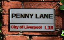 Penny Lane Stra&szlig;enschild Beatles Retro Wanddeko 3D Druck Relief Tafel