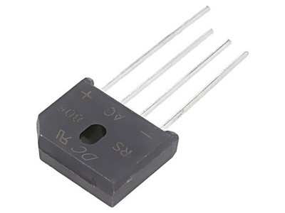 Produktbild von 2 Stück KBU8D Brückengleichrichter – Einphasig, 200 V, 8 A, 175 A Spitzenstrom, THT, Gehäuse KBU – Von DC COMPONENTS