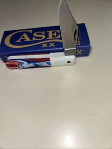 CASE XX #53164 RED WHITE BLUE G10 SMOOTH XR BARLOW S35VN