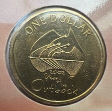 2002 One Dollar $1 Coin - Year of the Outback - C Mint Mark in RAM Card