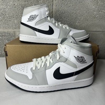 Jordan 1 Mid Grey Fog Light Smoke Grey WOMEN'S Sz 10 / MEN'S 8.5 BQ6472-015