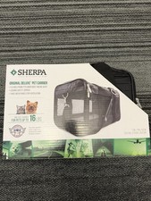 Sherpa Original Deluxe Airline Pet Carrier, Black Fabric Soft-Sided Travel Bag