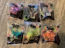 McDonald’s TROLLS 2016 Happy Meal Juguete Lápiz Topper Juego Completo de 6 TODOS SIN USAR, EN CAJA