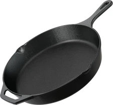 Utopia Kitchen Cast Iron Skillets 12 Inch, Chef's 12 Inch (Pack of 1), Black 