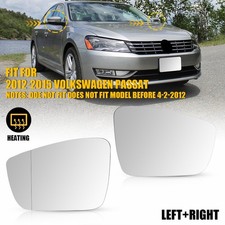 For Door Mirror Glass Heated 2012-2015 VOLKSWAGEN PASSAT Driver&Passenger Side C
