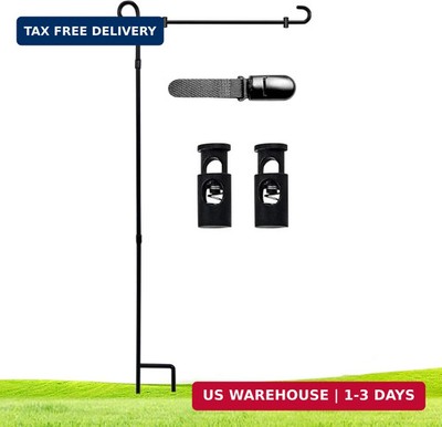 Garden Flag Stand Holder Pole,Premium Powder-Coated Weather-Proof Metal Paint Ya
