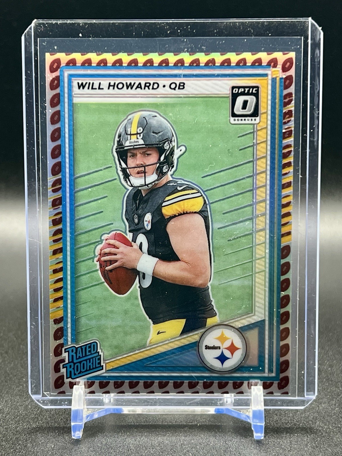 2025 Panini Donruss Will Howard Rated Rookie Optic Preview Football Emoji Prizm