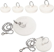 6 Packs Tub Stopper, Rubber Bathtub Stoppers Drain Plug, 2Pcs 15" Stainless