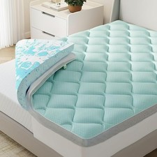 Dual-Layer 2 2 Inch Memory Foam Mattress Topper with Detachable Cooling Cover...