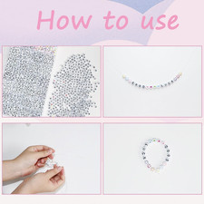 Alphabet Beads A-Z 1300 Pcs Letter Beads, Acrylic 4X7Mm round Letter Beads Ki...