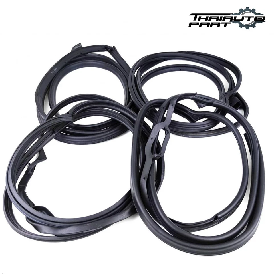 Weatherstrip Door Seal Rubber Front Rear For 84-93 Mercedes Benz 190D 190E W201 - Image 4 of 4