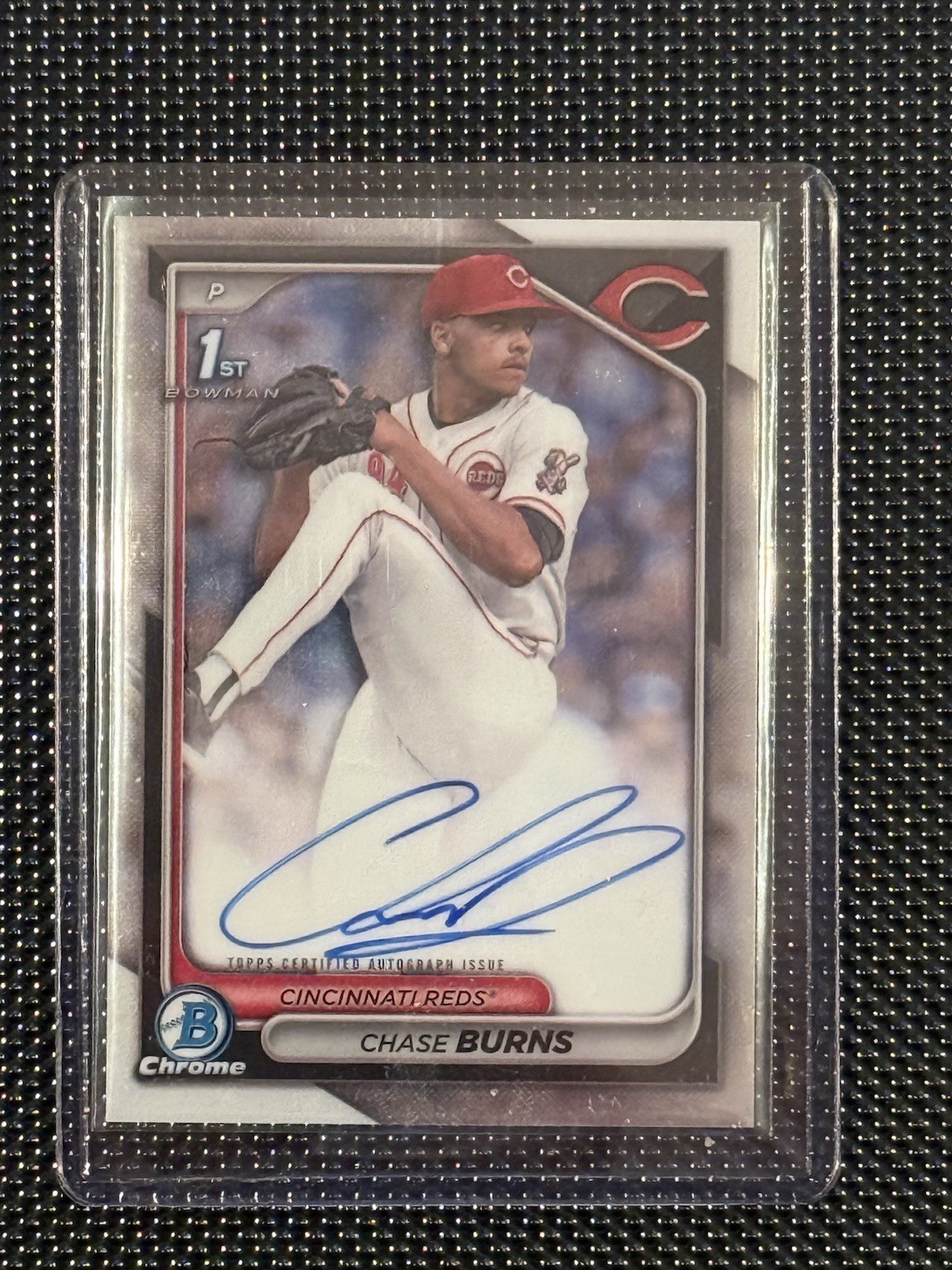 2024 Chase Burns 1st Bowman Chrome Autograph #CPA-CB (AU, RC)