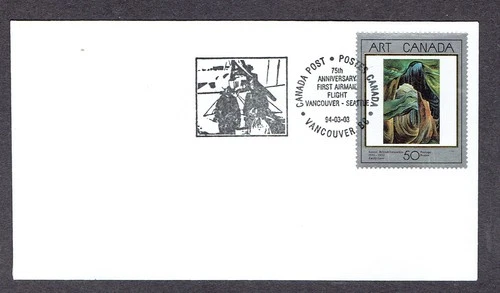 Canada History - 1994 - 75th Anniver Flight Vancouver to Seattle, Scott # 1310
