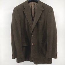 Lauren Ralph Lauren Corduroy Blazer Mens 42L Brown Elbow Patches Lined