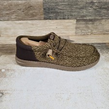 Hey Dude Wally Funk Stretch Speckle Mens Loafer Shoes Sz 9 Dark Oliver Multi